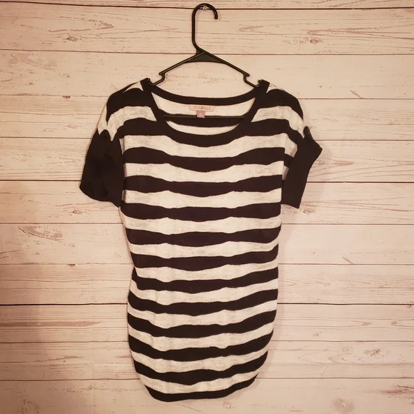 Roz&Ali medium striped shirt work top sweater - Picture 1 of 2